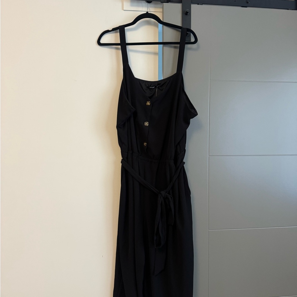 Reitmans Black Button-Front Romper